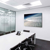 Himmel mit Kondensstreifen Leinwandbild – Faszinierende Flugspur über den Wolken | AK ART Wandbild XXL