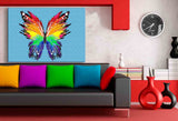 Bunter Schmetterling – Farbenfrohes abstraktes Leinwandbild voller Leichtigkeit | AK ART