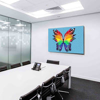 Bunter Schmetterling – Farbenfrohes abstraktes Leinwandbild voller Leichtigkeit | AK ART