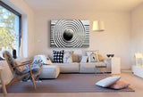 Zen und Harmonie im Sand – Meditatives Leinwandbild mit Kreisformen & Stein im Zen-Garten-Stil | AK ARTAbstrakt