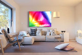 Farbenfrohe Energie in Bewegung – Abstraktes Regenbogen-Leinwandbild voller Licht & Dynamik | AK ART