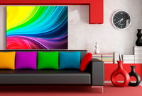 Abstrakt Leinwandbild AK Art Bilder Mehrfarbig Wandbild Made in Germany