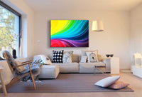 Abstrakt Leinwandbild AK Art Bilder Mehrfarbig Wandbild Made in Germany