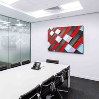 Architektur Leinwandbild in Rot & Grau – Geometrisch, modern & made in Germany | AK ART Abstrakt