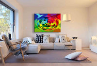 Regenbogen Spiral Leinwandbild – Abstrakte Wandkunst mit 3D-Effekt & Farbenkraft | Made in Germany von AK ART