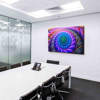 Psychedelisches Spiral-Leinwandbild – Abstraktes Kunstwerk mit buntem Fraktal-Muster & hypnotischer Wirkung | Made in Germany von AK ART