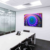 Psychedelisches Spiral-Leinwandbild – Abstraktes Kunstwerk mit buntem Fraktal-Muster & hypnotischer Wirkung | Made in Germany von AK ART