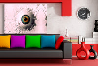 SEO‑Titel (Langversion, 125 Zeichen) Auge Abstrakt Leinwandbild – Surrealer Blick mit Wassereffekten & Eistruktur, modern & hochwertig | Made in Germany von AK ART