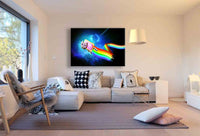 Rainbow Cat Abstrakt Leinwandbild AK Art Bilder Mehrfarbig Wandbild Made in Germany TOP