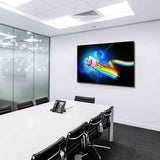Rainbow Cat Abstrakt Leinwandbild AK Art Bilder Mehrfarbig Wandbild Made in Germany TOP