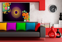 Abstrakte Wand Leinwandbild AK Art Bilder Mehrfarbig Wandbild Made in Germany