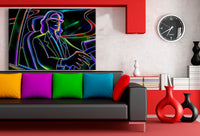 Mann am Lenkrad Leinwandbild LaraArt Bilder Mehrfarbig Wandbild Made in Germany Abstrakt