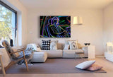 Mann am Lenkrad Leinwandbild LaraArt Bilder Mehrfarbig Wandbild Made in Germany Abstrakt