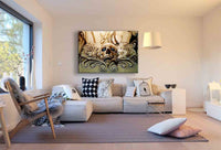Smoking Skull Leinwandbild AK Art Bilder Wandbild made in Germany Top XXL Abstrakt