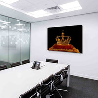 Krone Abstrakt Leinwandbild AK Art Bilder Mehrfarbig Wandbild Made in Germany XXL