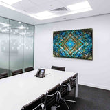 Endlose Quadrate Leinwandbild AK Art Bilder Mehrfarbig Wandbild Made in Germany Abstrakt