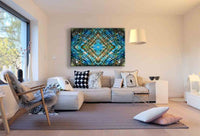 Endlose Quadrate Leinwandbild AK Art Bilder Mehrfarbig Wandbild Made in Germany Abstrakt