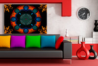 Fraktal Abstrakt Leinwandbild AK Art Bilder Mehrfarbig Wandbild Made in Germany TOP XLL