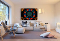 Fraktal Abstrakt Leinwandbild AK Art Bilder Mehrfarbig Wandbild Made in Germany TOP XLL