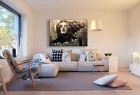 AK Art Gemalte Frau Vintage Druck Sepia | Premium Kunstdruck Made in Germany XXL