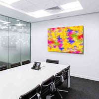 Buntes Abstrakt Leinwandbild AK Art Bilder Wanddeko Wandbild Made in Germany XXL