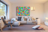 Pinselstriche Abstrakt Leinwandbild AK Art Bilder Wanddeko Wandbild TOP XXL