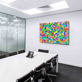 Pinselstriche Abstrakt Leinwandbild AK Art Bilder Wanddeko Wandbild TOP XXL