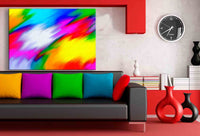 Gemaltes Chaos Abstrakt Leinwandbild AK Art Bilder Wanddeko Wandbild Made in Germany XXL