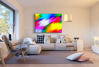 Gemaltes Chaos Abstrakt Leinwandbild AK Art Bilder Wanddeko Wandbild Made in Germany XXL