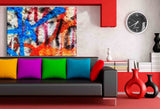 Graffiti Abstrakt Leinwandbild AK Art Bilder Wanddeko Wandbild Made in Germany