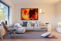 Blutige Wand Abstrakt Leinwandbild AK Art Bilder Wanddeko Wandbild Made in Germany XXL