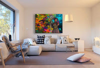 Schwarze Magie Abstrakt Leinwandbild AK Art Studio Wanddeko Wandbild Made in Germany XXL