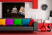 Totenkopf Leinwandbild AK Art Wanddeko Wandbild Made in Germany Premium Wanddeko Abstrakt