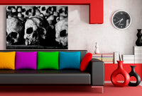 Skull and crossbones Leinwandbild AK Art Wanddeko Wandbild Made in Germany XXL Abstrakt