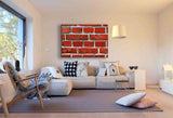 SEO-Titel: Ziegelwand Leinwandbild in Rot – Struktur trifft Industrie-Charme | AK ART Wandbild XXL Abstrakt