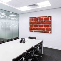 SEO-Titel: Ziegelwand Leinwandbild in Rot – Struktur trifft Industrie-Charme | AK ART Wandbild XXL Abstrakt