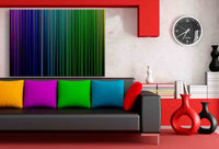 Spektrum Licht Violett Abstrakt Leinwandbild – Farbverlauf & Tiefe in Neon | AK ART Wandbild XXL