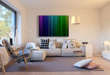 Spektrum Licht Violett Abstrakt Leinwandbild – Farbverlauf & Tiefe in Neon | AK ART Wandbild XXL