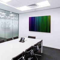 Spektrum Licht Violett Abstrakt Leinwandbild – Farbverlauf & Tiefe in Neon | AK ART Wandbild XXL