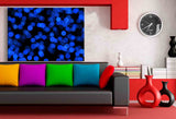 Blaues Licht Leinwandbild – Abstrakte Punkte mit Bokeh-Effekt | AK ART Kunstdruck XXL