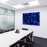Blaues Licht Leinwandbild – Abstrakte Punkte mit Bokeh-Effekt | AK ART Kunstdruck XXL