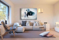 Majestätischer Adler im Flug – Abstraktes Natur-Leinwandbild mit Dynamik & Tiefe | AK ART Kunstdruck XXL