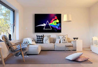 Evoli Evolution meets Dark Side of the Moon – Pokémon-Leinwandbild im Retro-Stil | AK ART Kunstdruck XXL