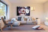 Alte Uhren auf Leinwand – Vintage Wandbild mit Taschenuhren & Retro-Charme | AK ART