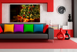 Weihnachtsbaum mit Geschenken – Stimmungsvolles Leinwandbild für dein Zuhause | AK ART Kunstdruck XXL
