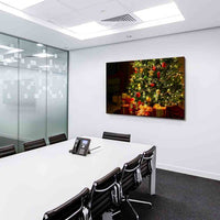 Weihnachtsbaum mit Geschenken – Stimmungsvolles Leinwandbild für dein Zuhause | AK ART Kunstdruck XXL