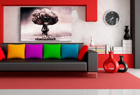 Atompilz in Vintage-Stil – Kraftvolles abstraktes Leinwandbild mit Retro-Charakter | AK ART