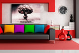 Atompilz in Vintage-Stil – Kraftvolles abstraktes Leinwandbild mit Retro-Charakter | AK ART