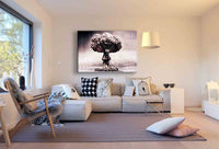 Atompilz in Vintage-Stil – Kraftvolles abstraktes Leinwandbild mit Retro-Charakter | AK ART