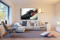 AK-47 im Vintage-Stil – Kraftvolles Urban-Leinwandbild mit Retro-Charakter | AK ART